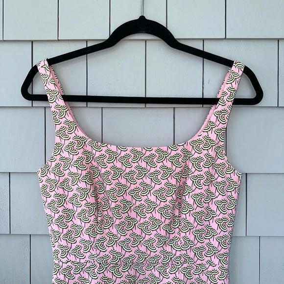 J.Crew Parasol Umbrella Print Pink Jacquard Tank Sheath Mini Dress Size 4 NWT - Picture 7 of 7